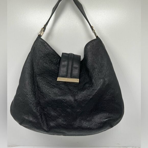 Guccissima Gucci Black Handbag Bag Hobo - Picture 1 of 14